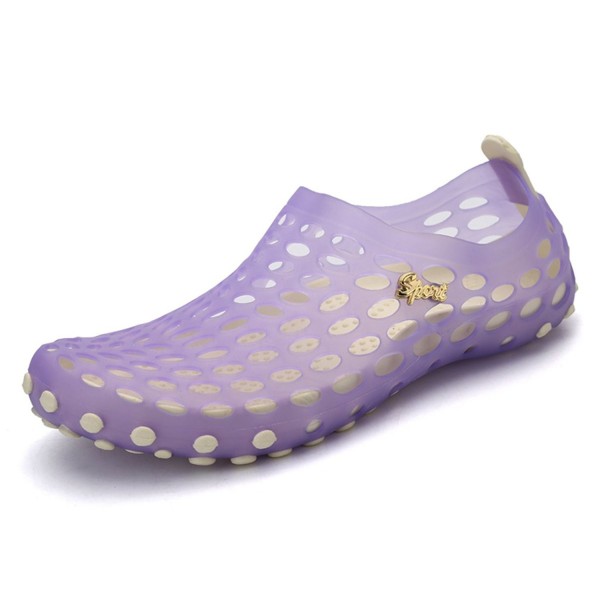 Women's Soft Beach Sandals Pull-On Aerobic Water Shoes - Purple -  CJ18980SZL9