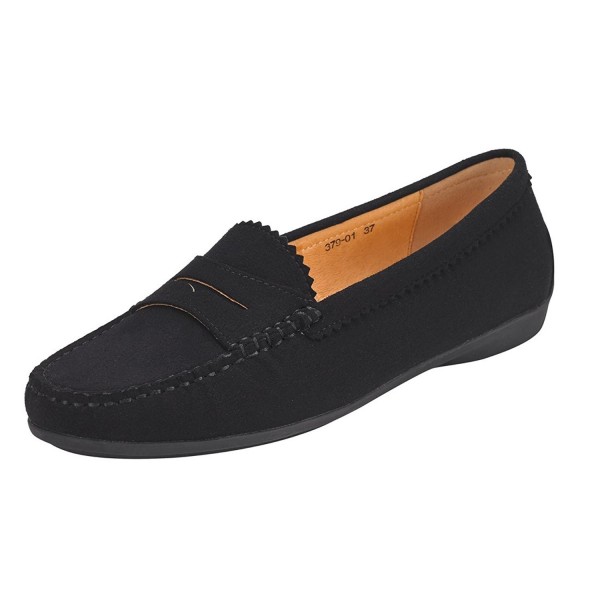 Suede Penny Loafers For Women: Vegan 
