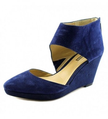 Millbrook Women Open Toe Suede Blue Wedge Heel - Eclipse Blue - CJ12GNGJBZ1