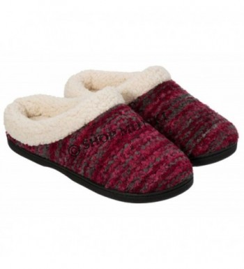 Dearfoams Womens Memory Slipper Cabernet