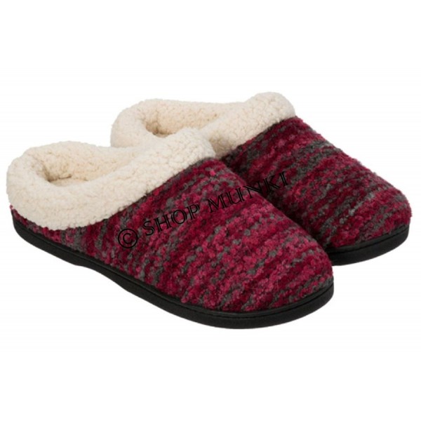 Dearfoams Womens Memory Slipper Cabernet