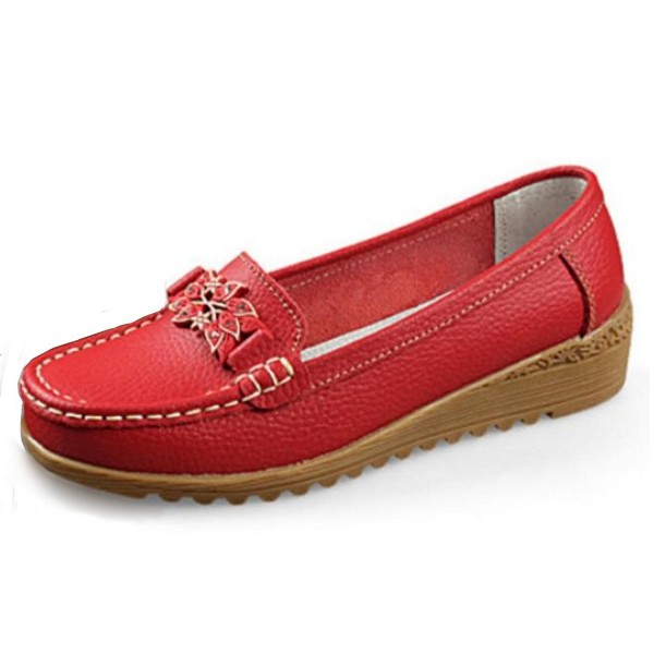 Loafers Leather Oxford Walking Anti Skid