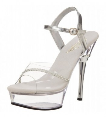 Pleaser Womens Allure 650 Sandal Clear