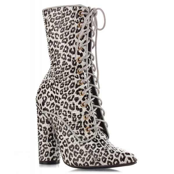 CAPE ROBBIN Fashion Booties Leopard