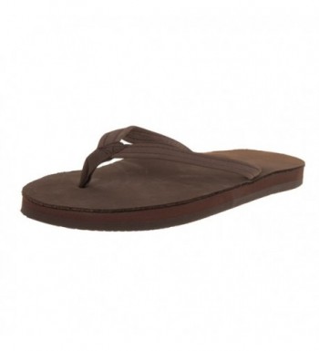 Rainbow Narrow Single Leather Sandal