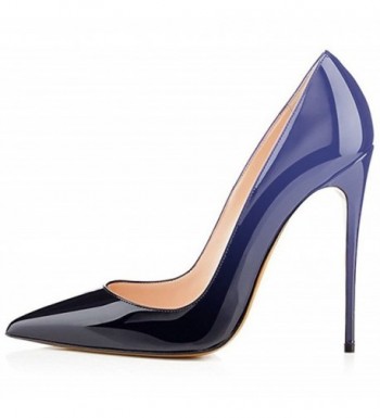 Kmeioo Pointed Stiletto Evening Size Blue Black