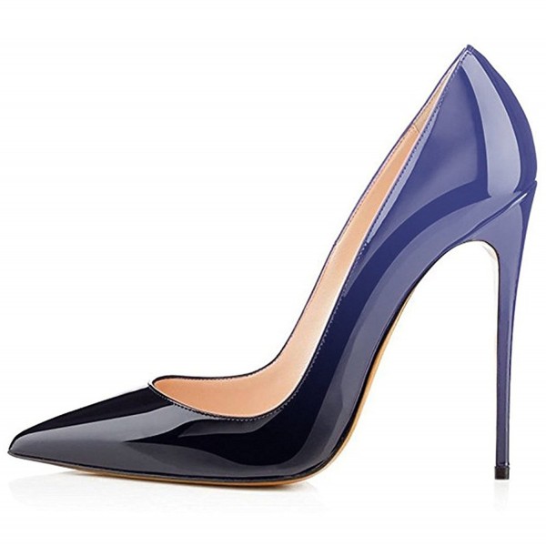 Kmeioo Pointed Stiletto Evening Size Blue Black