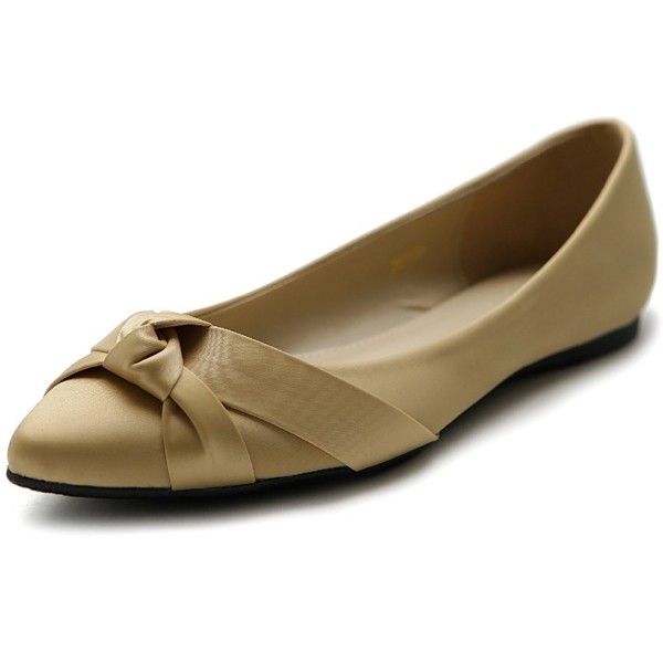 Ollio Womens Ballet Pointed G Beige