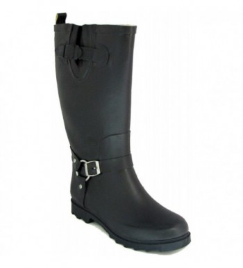 Womens Harness Motocycle Mid Calf Wellies