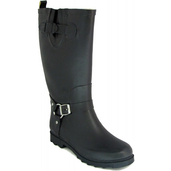 Womens Harness Motocycle Mid Calf Wellies