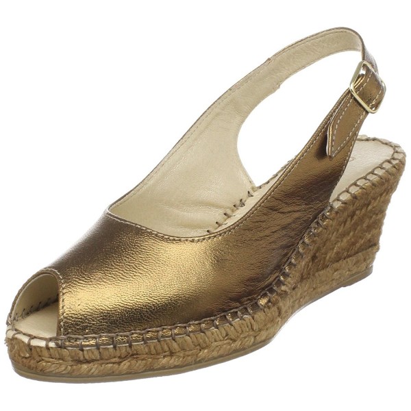 Azura Women's Zinnia Peep-Toe Espadrille - Bronze - CC115I27TQZ