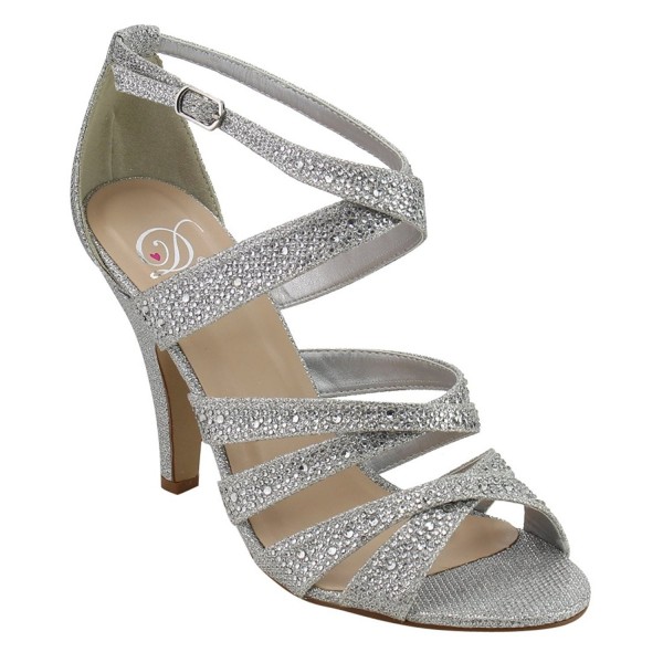 Delicious rhinestone glitter crossing sandals