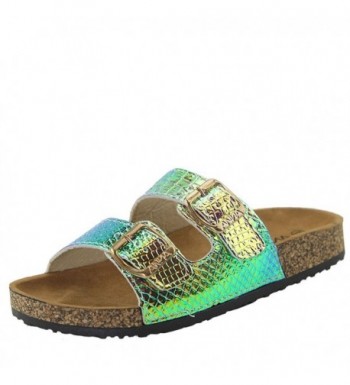 Womens Double Hologram Platform Sandal