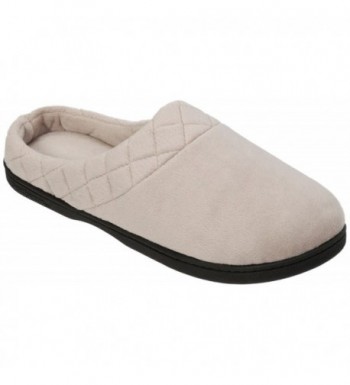 Dearfoams Womens Velour Quilted Slippers