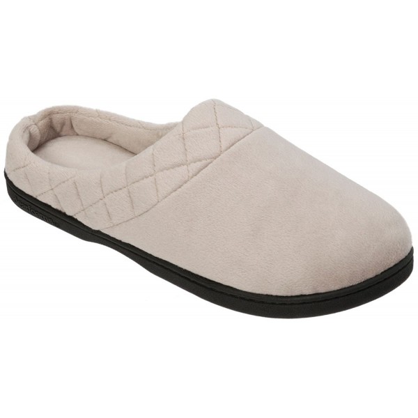 Dearfoams Womens Velour Quilted Slippers