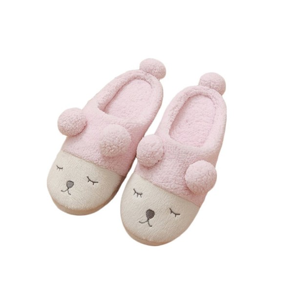 Womens Slippers Winter Non Slip - Pink 