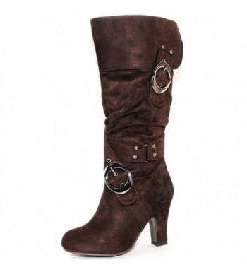 Womens Crossed Buckle Straps Boots