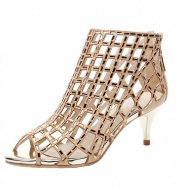 gold strappy 2 inch heels