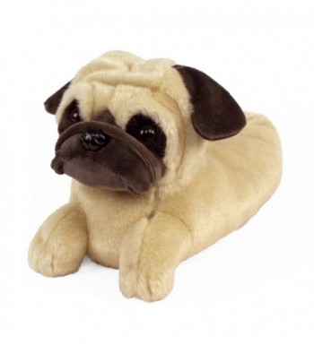 AnimalSlippers com 6L 6OFC XW74 Pug Slippers