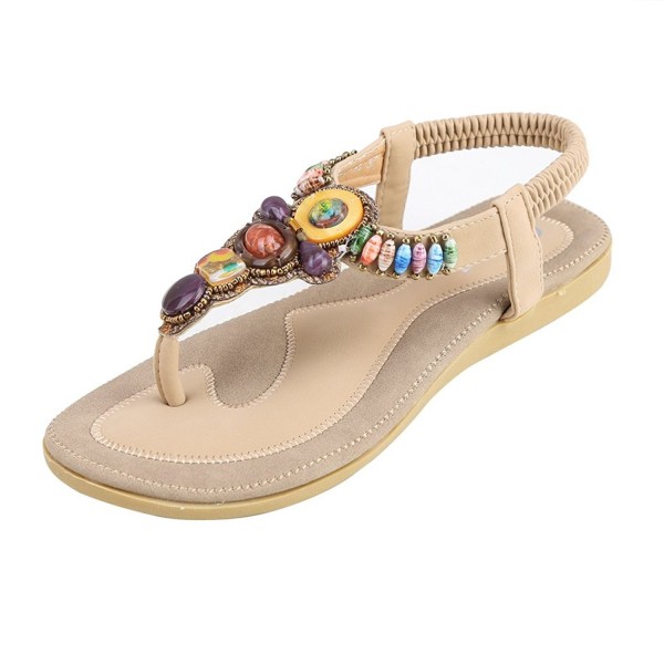 Zicac Bohemian Elastic Sandals Apricot