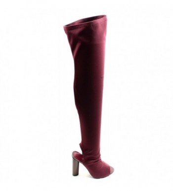 Urban Heels Womens Burgandy Stretchy