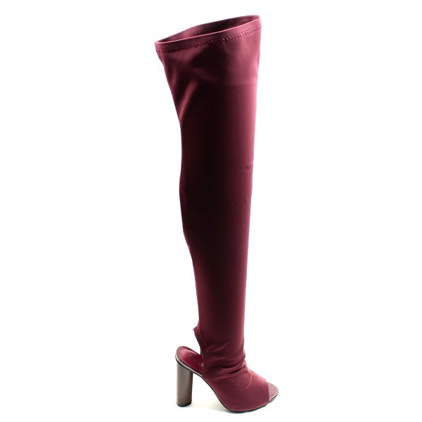 Urban Heels Womens Burgandy Stretchy