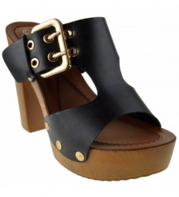 He 17 Buckled Platform Sandals