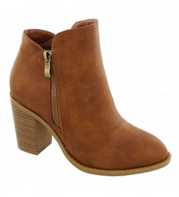 Top Moda Womens Stacked Booties