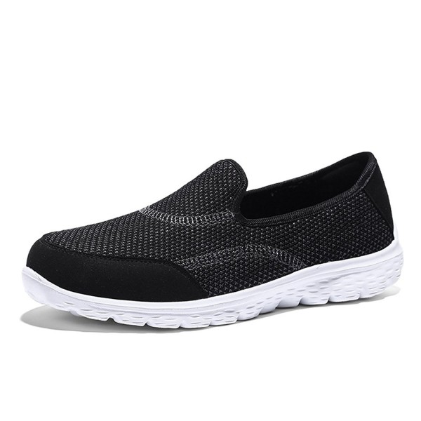 black slip on memory foam shoes