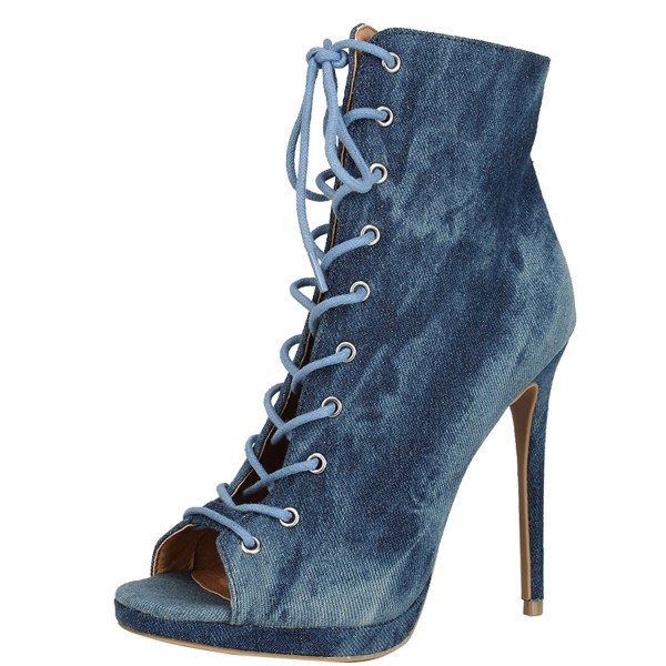 Wild Diva Stiletto Platform Booties