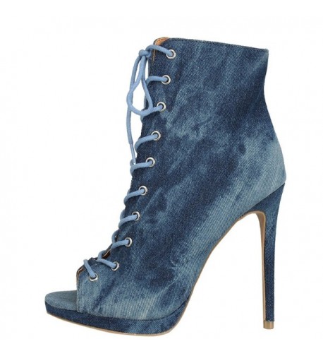 lace up platform ankle booties
