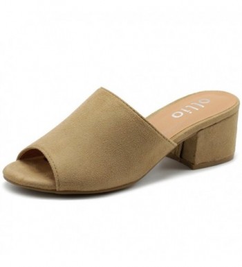 Ollio Womens Suede Chunky Sandal