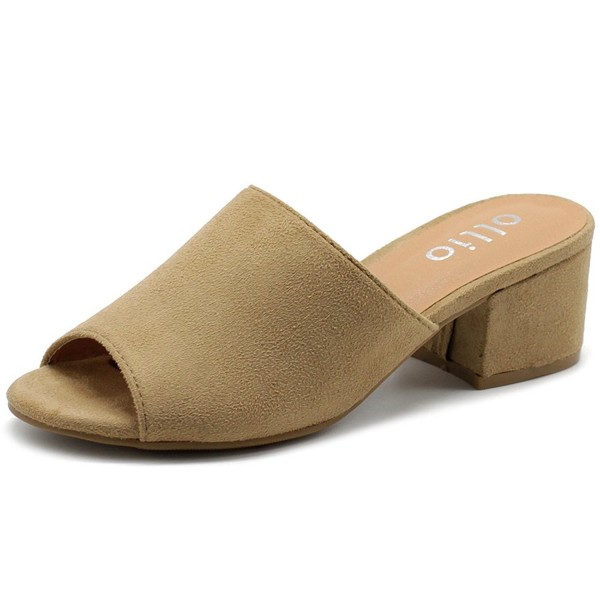 Ollio Womens Suede Chunky Sandal