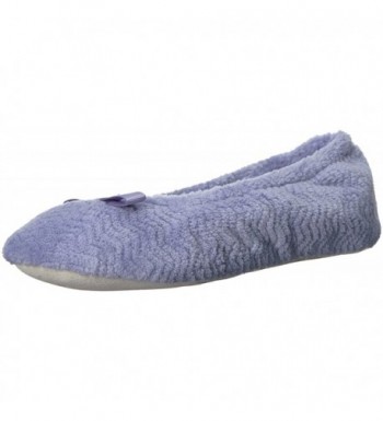 Isotoner Microterry Ballerina Slippers Periwinkle