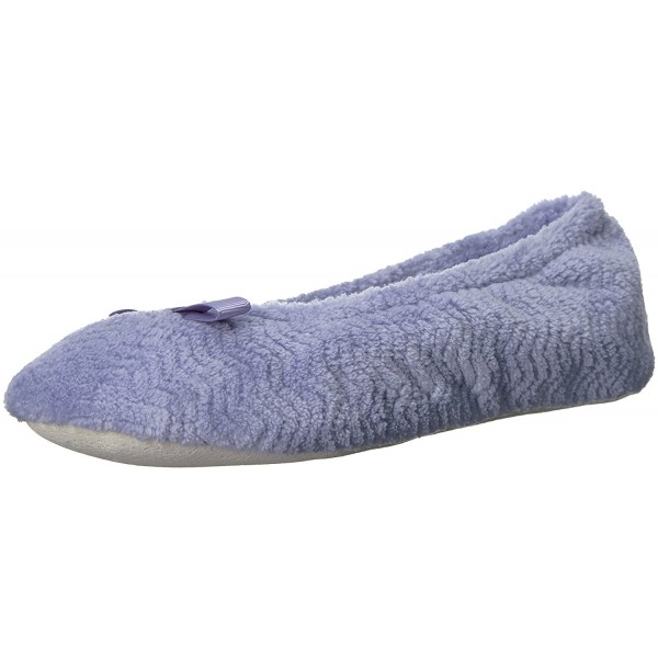 Isotoner Microterry Ballerina Slippers Periwinkle