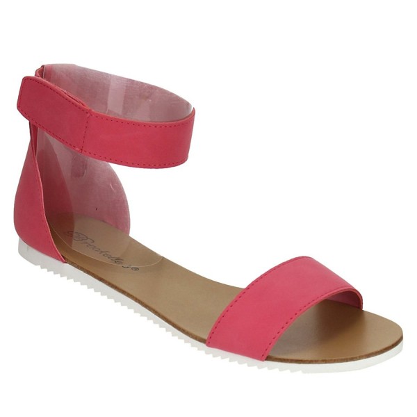 Breckelles Women Ankle Strap Sandal