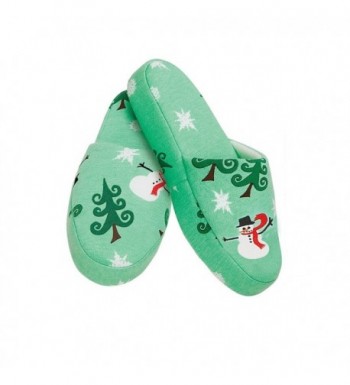 PajamaGram Snow Slippers Women Green