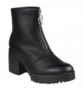 Beston Womens Platform Chunky Booties