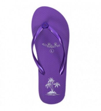 Flops Womens Beach Shoes Pattern Purple