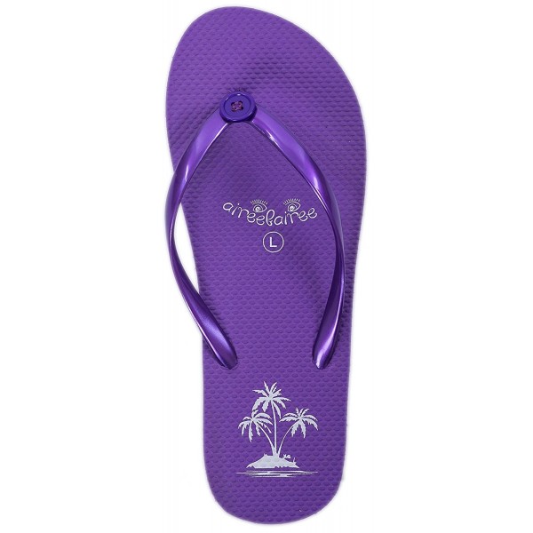 Flops Womens Beach Shoes Pattern Purple