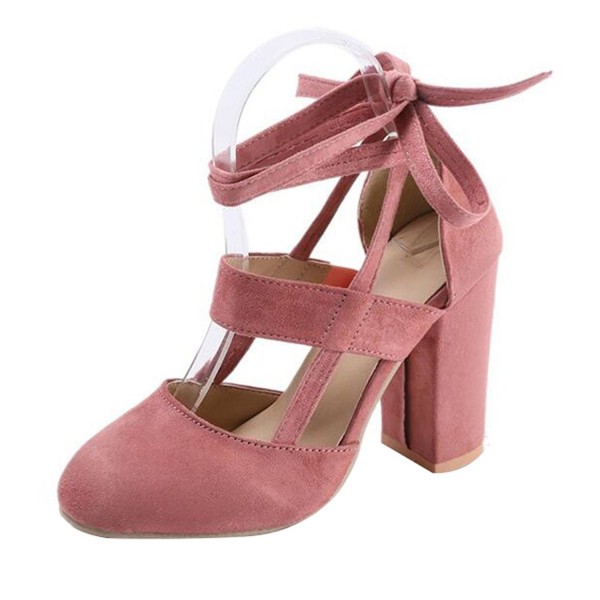 pink closed toe heels