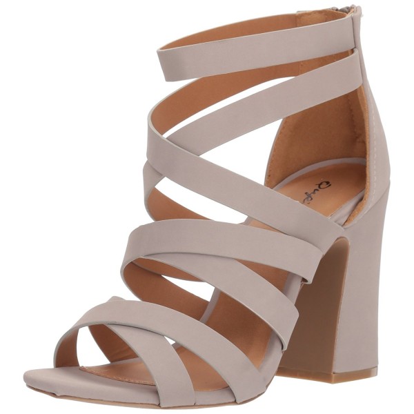 Qupid Womens Chunky Heeled Sandal