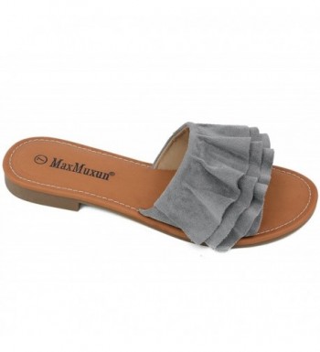 MaxMuxun Women Ruffle Sandals Comfort