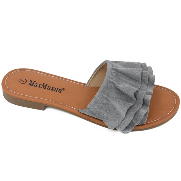 MaxMuxun Women Ruffle Sandals Comfort