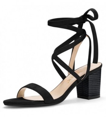 Allegra Womens Stacked Sandals Black