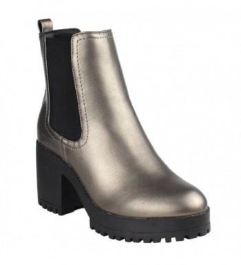 Beston Elastic Platform Chelsea Booties