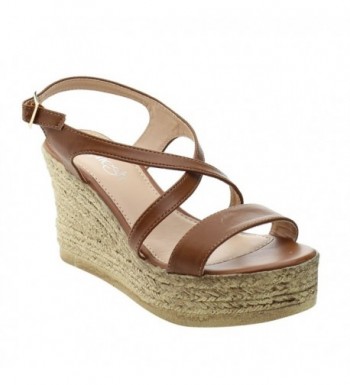 ShoBeautiful Espadrille Platform Crisscross Slingback