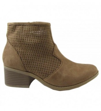 tan perforated booties