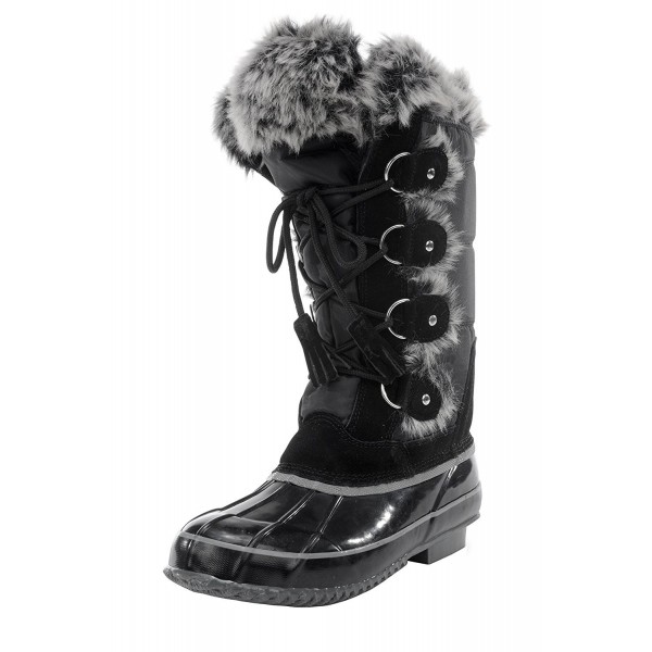 Women's Sleigh Ride Waterproof Tall Winter Duck Snow Boot - Black ...