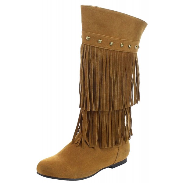 Refresh Footwear Womens Fringe Studded